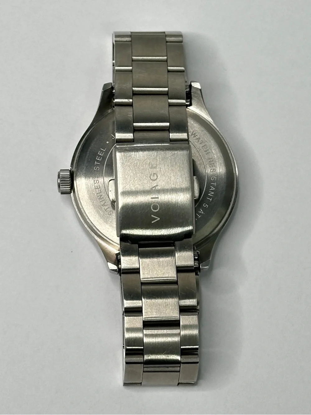 Voiage VG-2001 Men's Silver Stainless Steel Analog Dial Quartz Watch JMB47
